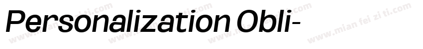 Personalization Obli字体转换